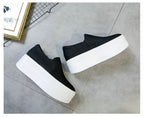 Women Flat Platform Canvas Shoes Flats Woman Casual Sneakers Girls Student Thick Soled Loafers Ladies Slip on tenis de mujer