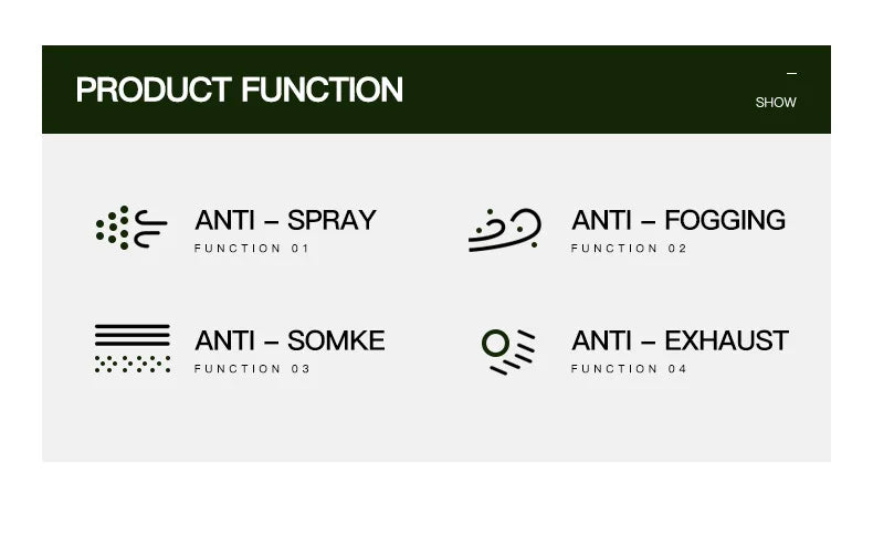 Full Face Sunglasses Mask Women Men Protective Faceshield Glasses Goggles Covered Spherical Lens Anti-Spray Cycling Sunglasses