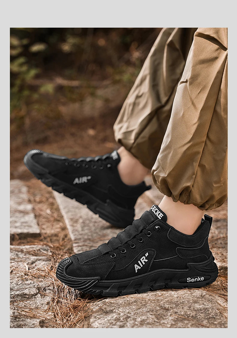 Men's Work Shoes 2025 New Sle Breathable Slip-On Anti-Slip Wear-Resistant Casual Sports Shoes Thick Bottom Labor Protection