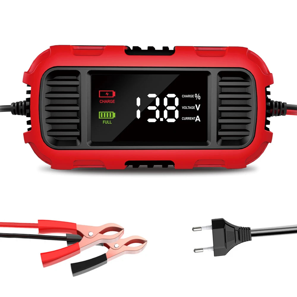 Digital For Lead-Acid Battery Charger Smart Battery Charger For Car Motorcycle Scooter Battery Charging Battery Maintenance