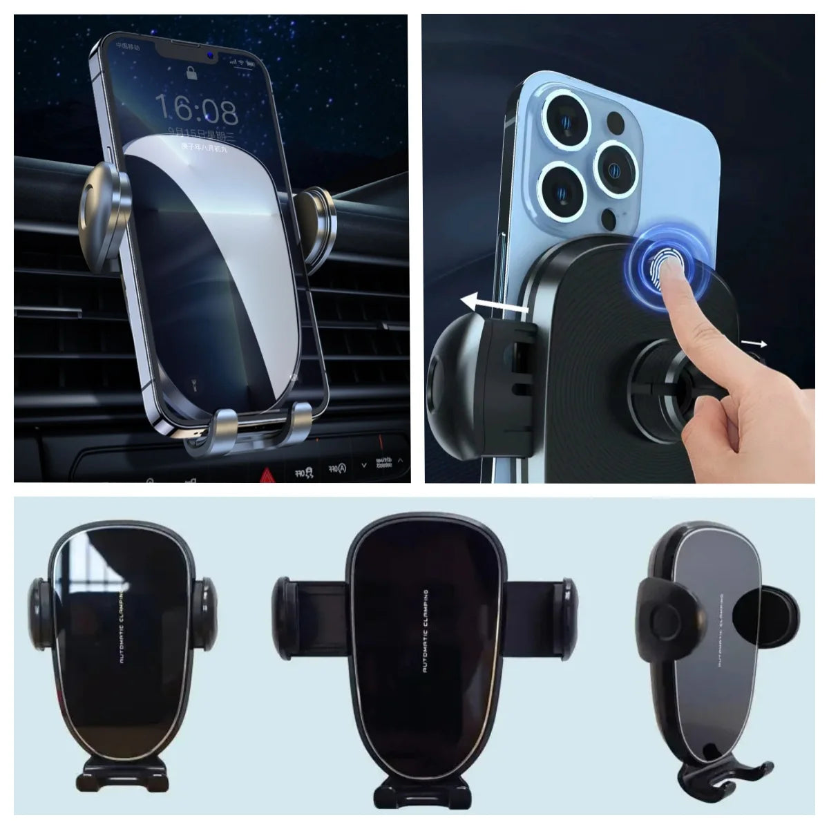 Car Mobile  Phone Holder For Audi A4L 2017-2019 Q5L 2018-2020 7" Screen Fixed Base Wireless Charging Phone Mount Car Accessories