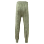Men's Sweater Knitted Pants Solid Color Casual Pants Autumn Winter Warm  Knitted Slim Fit Pants for Male Long Pant