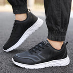 Men's Shoes Summer Men Sneakers Comfortable Classic Casual Flat Shoes Outdoor Walking Sport Black Shoe Man PU Leather Masculino