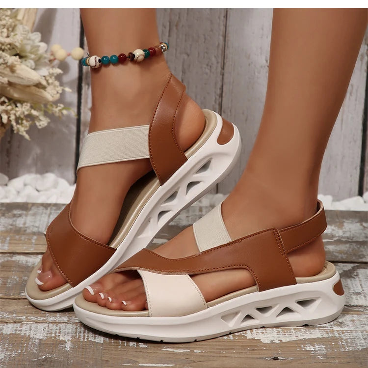 Women's Sandals Casual Summer Women Sandals Soft Heels Sandalias De Mujer 2025 New Summer Shoes Woman Mix Color Footwear Female
