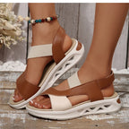 Women's Sandals Casual Summer Women Sandals Soft Heels Sandalias De Mujer 2025 New Summer Shoes Woman Mix Color Footwear Female