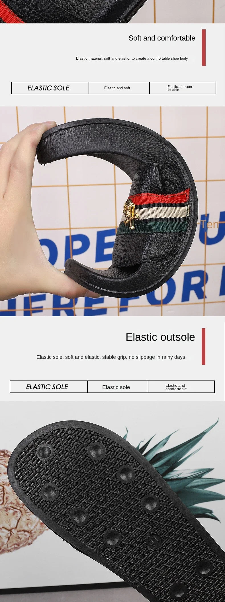 Fashion Brand Slippers for Men Ultra Soft Slides Non-slip Wear-resistant Sandals Men Casual Summer Indoor Outdoor Slippers