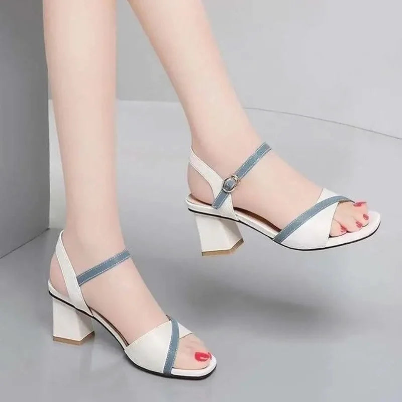 Women's Sandals Novelties 2024 Orthopedic Sandal Woman Elegant Roman Platform Wedge Mirror Luxury Designer Summer Fashion White