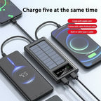 Solar Power Bank Large Capacity Spare Battery Fast Charging Portable Power Banks 20000mAh Auxiliary Batteries Outdoor