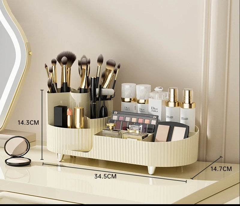 Large capacity fashionable and high-end cosmetics storage box for women's home and desktop, simple cosmetics storage box