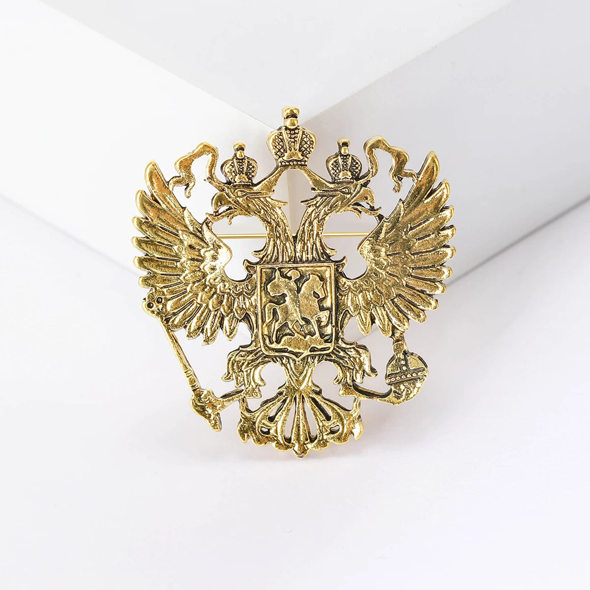 Beaut&Berry Retro Men's Double Headed Eagle Brooch Alloy Animal Pin Fashion Accessory Men's Jewelry Accessories Gift