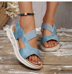 Women's Sandals Casual Summer Women Sandals Soft Heels Sandalias De Mujer 2025 New Summer Shoes Woman Mix Color Footwear Female
