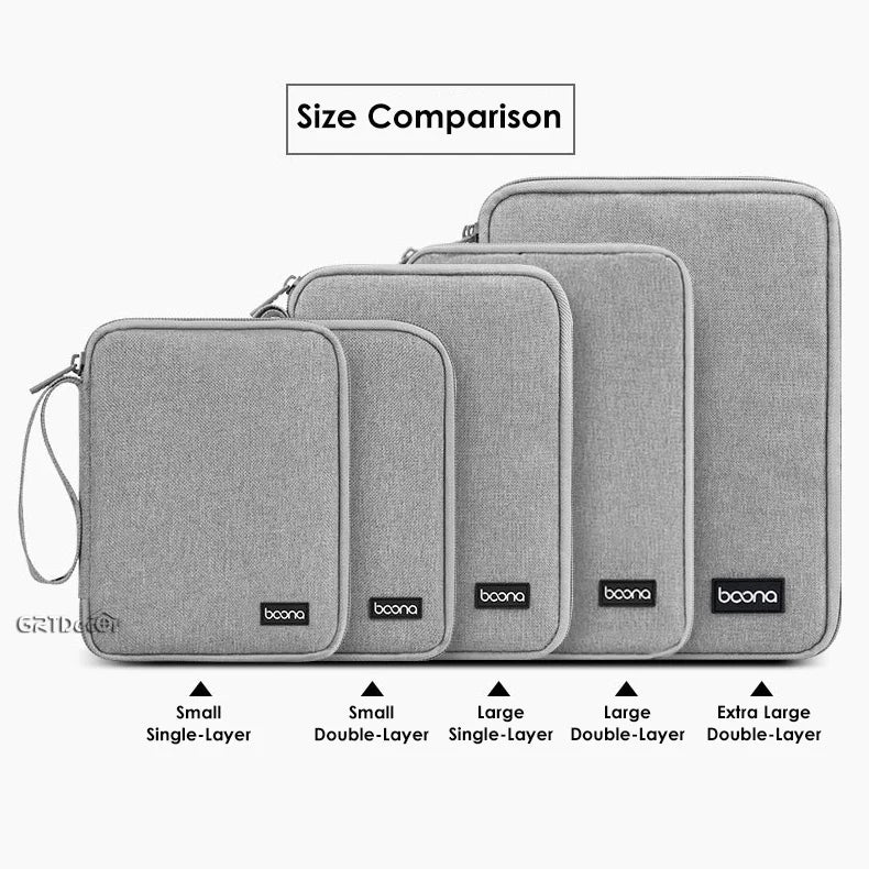 Electronics Protective Storage Bags for Cable Organizer Bag Handheld Tech Pouch for Tablet Phones & Power Banks Organizador Case