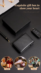 Wallet for Men, Smart Pop Up Wallet, Slim Minimalist RFID Blocking Credit Card Holder, Front Pocket Purse with Bill Compartment