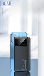 New Style BCAK power bank 20000mAh self-contained cable fast charging mini mobile phone gift mobile power supply