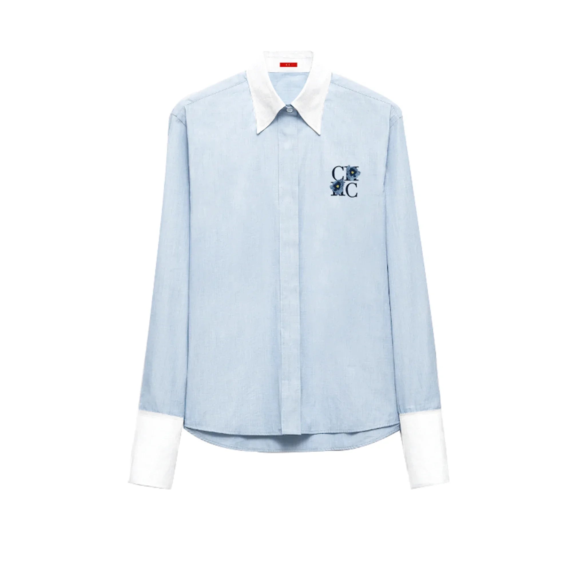 Simple New Women's Shirt Splicing Design Embroidery Flowers Elegant and Versatile Spring and Summer Striped Women's Tops