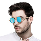 Steampunk Sunglasses For Men Women Round Frame Driving Outdoor Sports UV400 Sun Glasses Fashion Trend Retro Male Female Eyewear