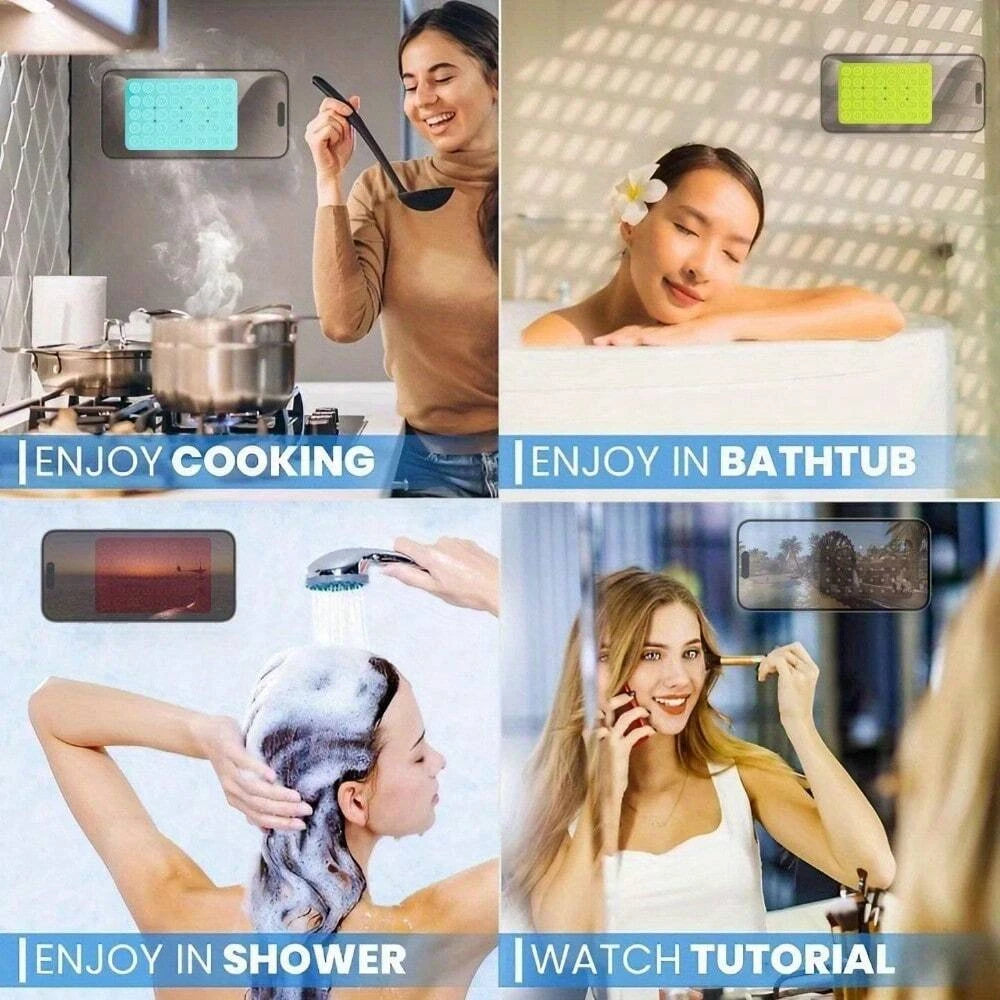 Silicone Suction Cup Phone Mount Hands-Free Mobile Stand Airplane Travel Essential Compatible with Any Smartphone