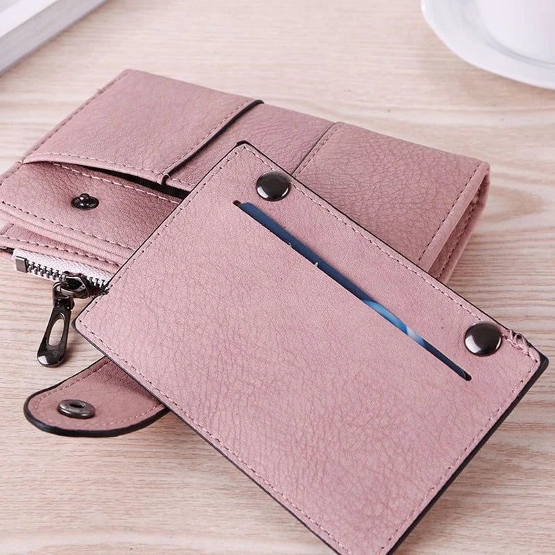Women's Wallets Luxury Designer Card Holder Purses for Women Short Money Bags with Zip Coin Pocket Ladies Gift