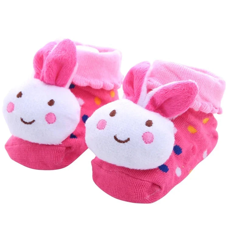 Fall Winter 0-1 Year Old Baby Socks Cute 3D Cartoon Doll Socks Warm Cute Socks Baby Girl Boy Socks