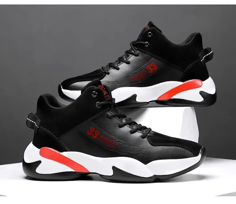 Shoes for Men Fashion High Quality Leather High-top Platform Mens Shoes Outdoor Tooling Comfort Leisure Ankle Boots Botas Hombre