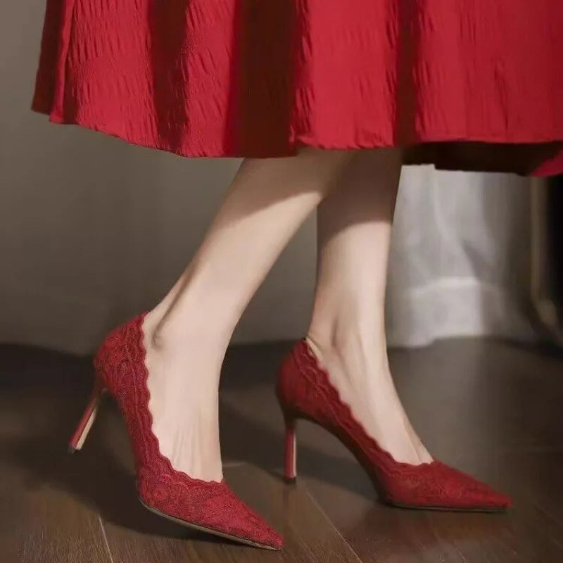 Women High Heels 2025 New Spring Design Pointed Toe Woman Pumps Thin Heels Elegant Nightclub Party Female Shoes Zapatos De Mujer