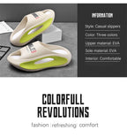 New Men Slippers Slides with a Sense High Aesthetic Value External Wear Anti Slip Thick Bottom, Beach Cool Slippers for Men