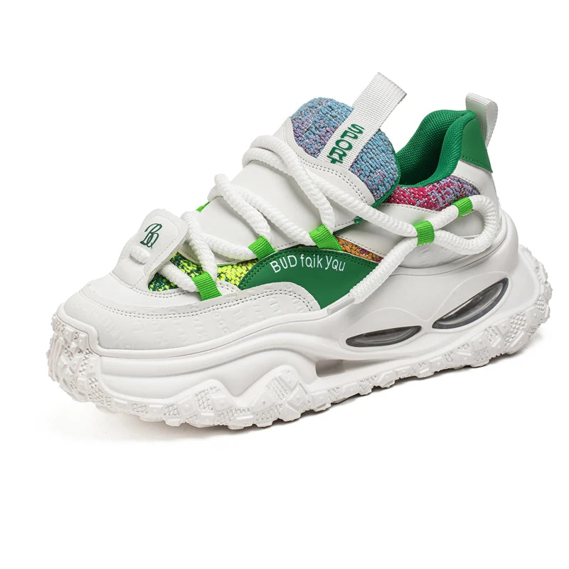 Men's Shoes 2025 Thick Sole Height Increasing New Breathable Trend Fashionable and Versatile Casual Sports Comfortable Trend