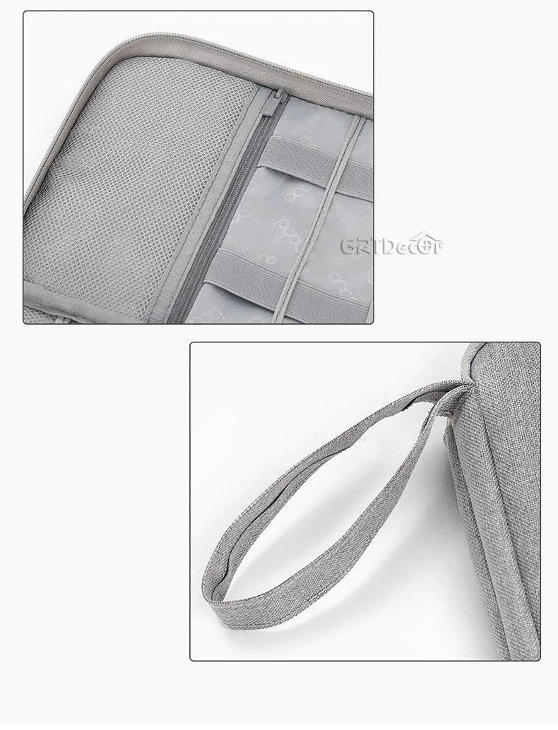 Electronics Protective Storage Bags for Cable Organizer Bag Handheld Tech Pouch for Tablet Phones & Power Banks Organizador Case