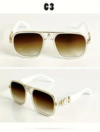 Stylish, Exquisite, Sexy and Elegant Square Glasses, Unique Temple Design, Suitable for Men and Women Outdoor Sports, Parties, Vacation, Travel, Driving, Fishing, Photo Props Provided