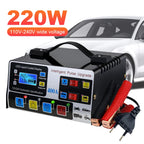 400A Heavy Duty Smart Battery Charger 12V/24V Battery High Power Fast Charger Five-Stage Intelligent Pulse Repair Charger 220W