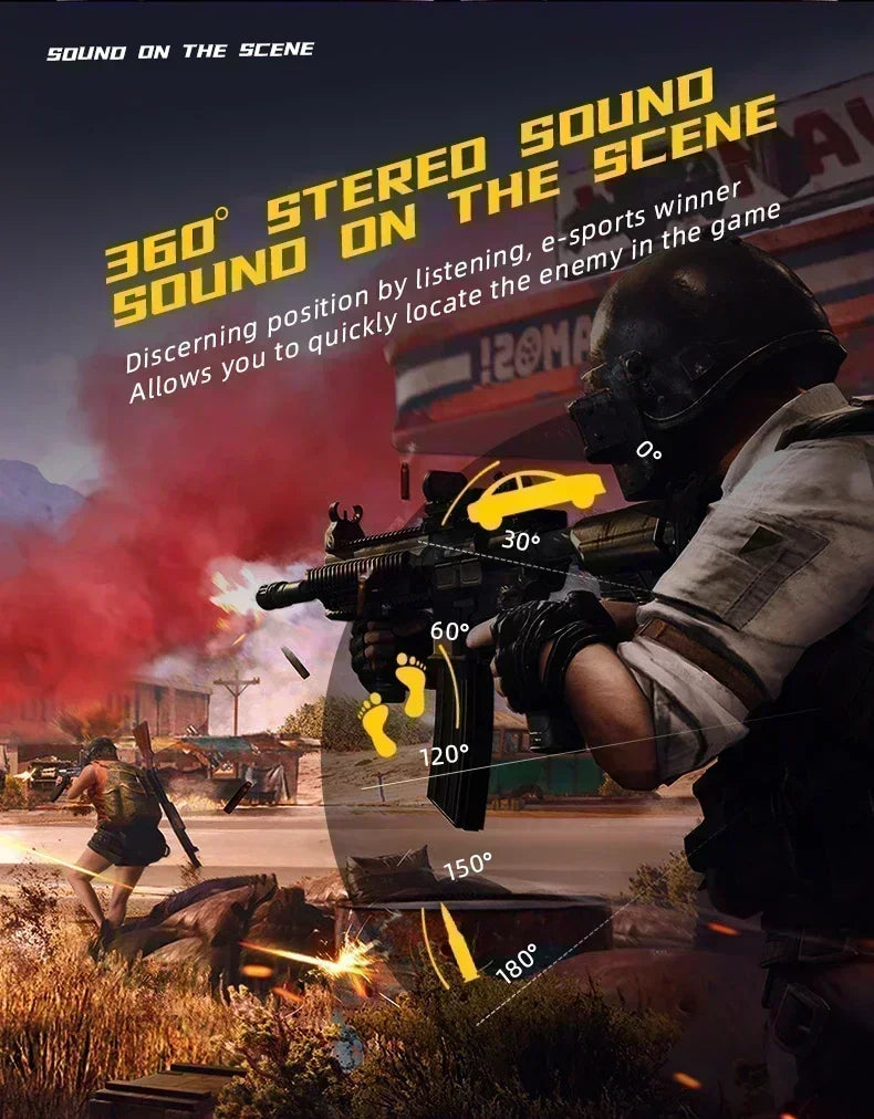 Original Wireless Headphones Game Bluetooth Headphones with Microphone Noise Reduction High Fidelity Bass Earphones