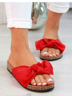 Women's Sandals 2022 Summer Platform Retro Sandals Woman  Fashion Bow Leopard Beach Slippers Women Plus Size