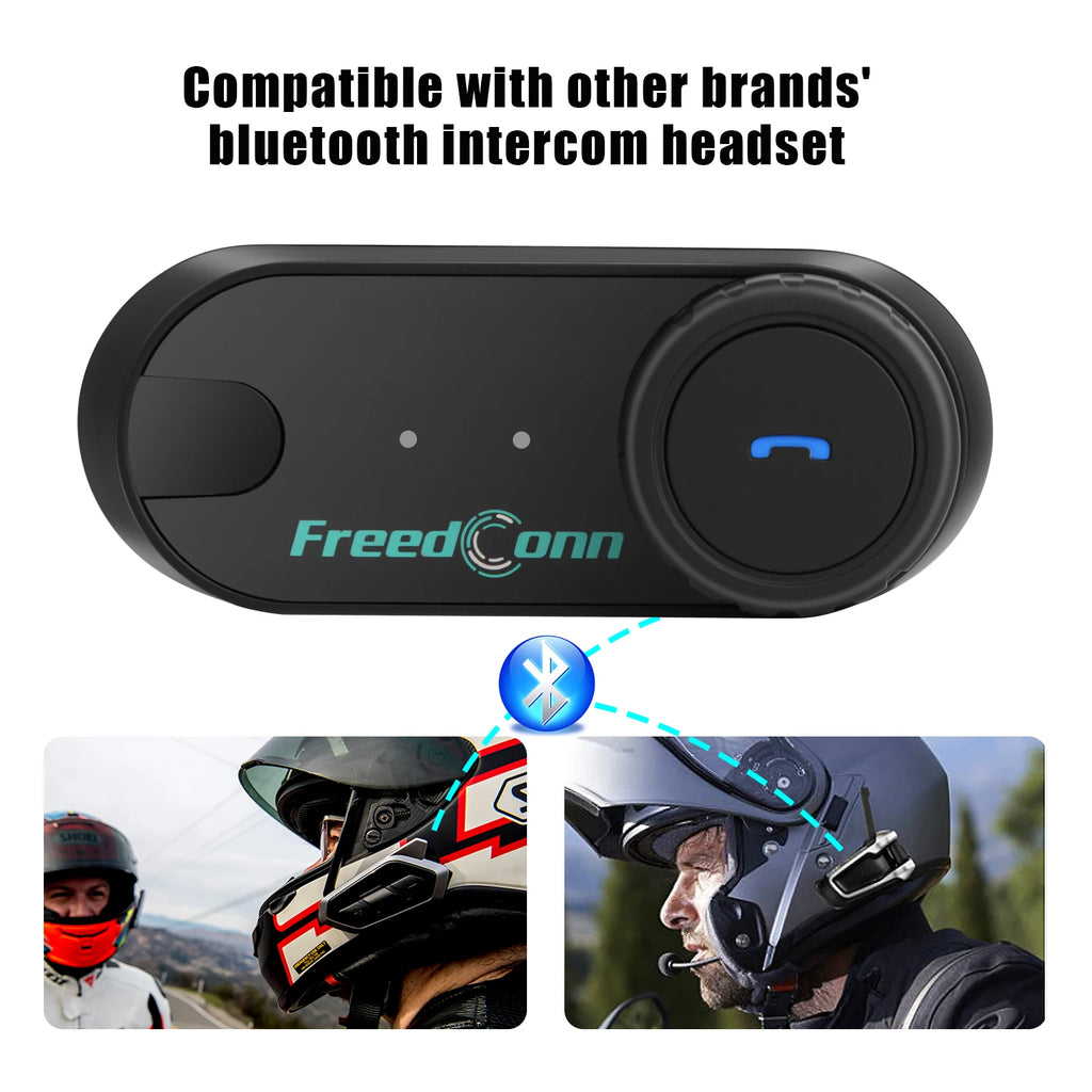 Freedconn Motorcycle Helmet Headset Stereo Bluetooth Hands Free Call Wireless Communication Interphone Music Sharing 6 Riders