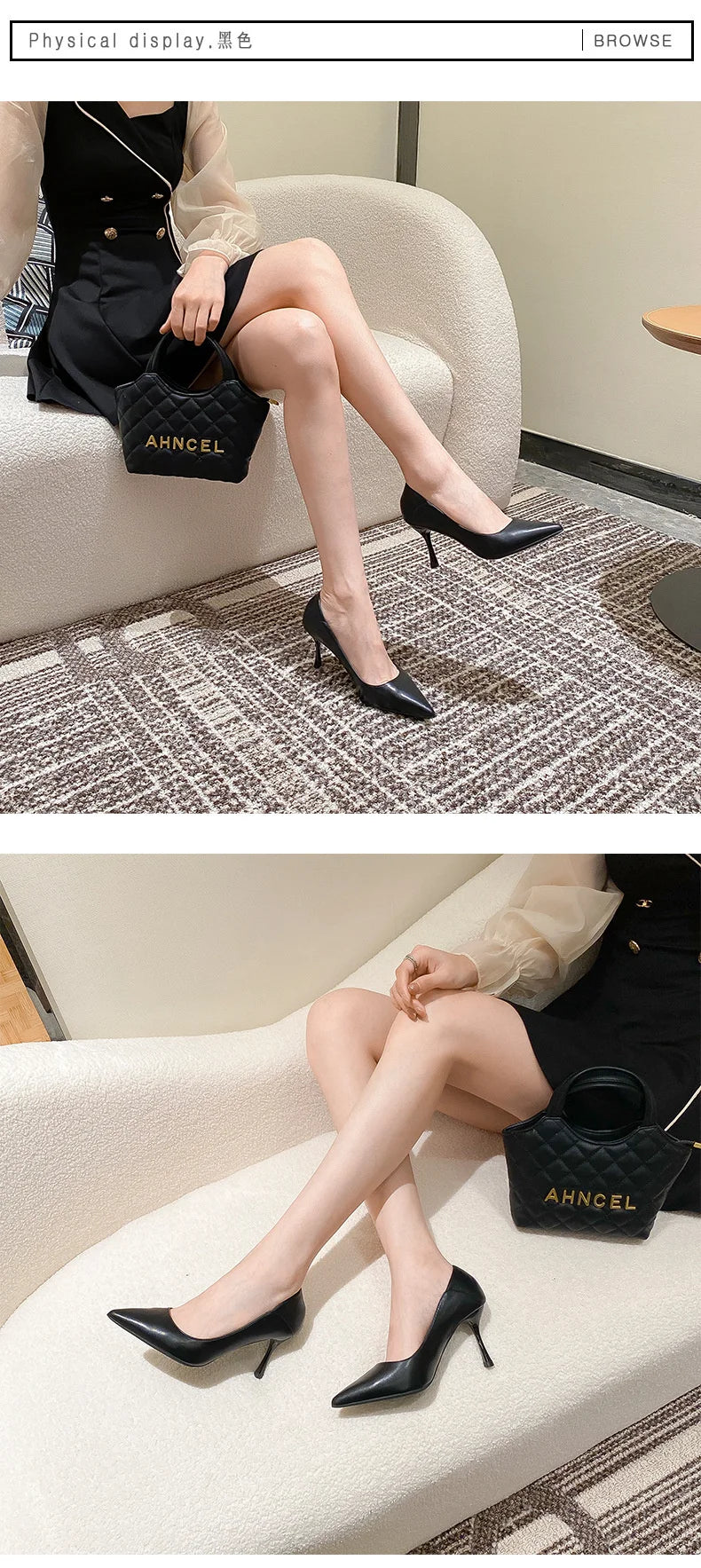Female Heels Women Shoes Brand Women Pumps Office Ladies Working Shoes Solid Pointed Toe Dress Shoes Spring Autumn Plus Size 43