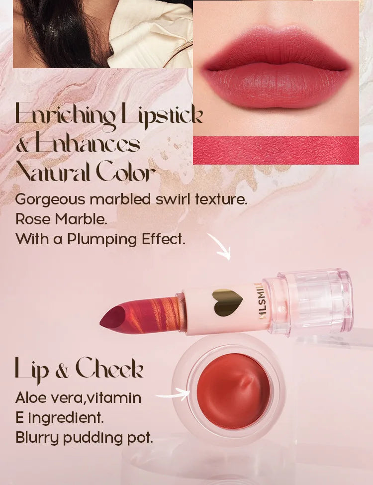 Makeup Kit With Organize Case Lipstick Contour Highlight Liquid Eyeshadow Lip Mud Eyebrow Pencil Mascara Women Cosmetics Set