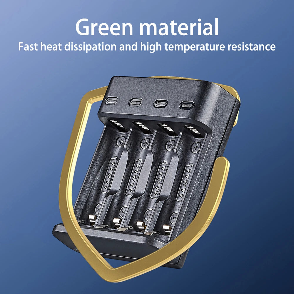 Battery Charger 4 Slot Intelligent Fast Charge With LED Indicator For 1.2V NiMH NiCd AAA/AA Rechargeable Batteries USB Charger