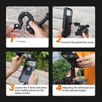 Waterproof Mobile Phone Holder For Motorcycle Bike Magnetic Cycling Phone Bag GPS 360° Swivel Adjustable Stand Phone Accessories