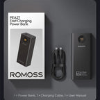 Romoss Power Banks 27000mAh 65W Fast Charge Laptop Portable Charger Powerbank External Battery For iPhone 16 Xiaomi Huawei