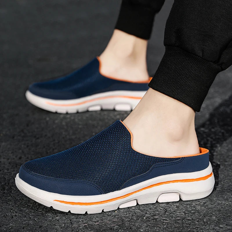 2024 Men Slippers Summer Breathable Home Indoor Slippers Men Thick Bottom Slides Fashion Couple Walking Shoes Chanclas Hombre