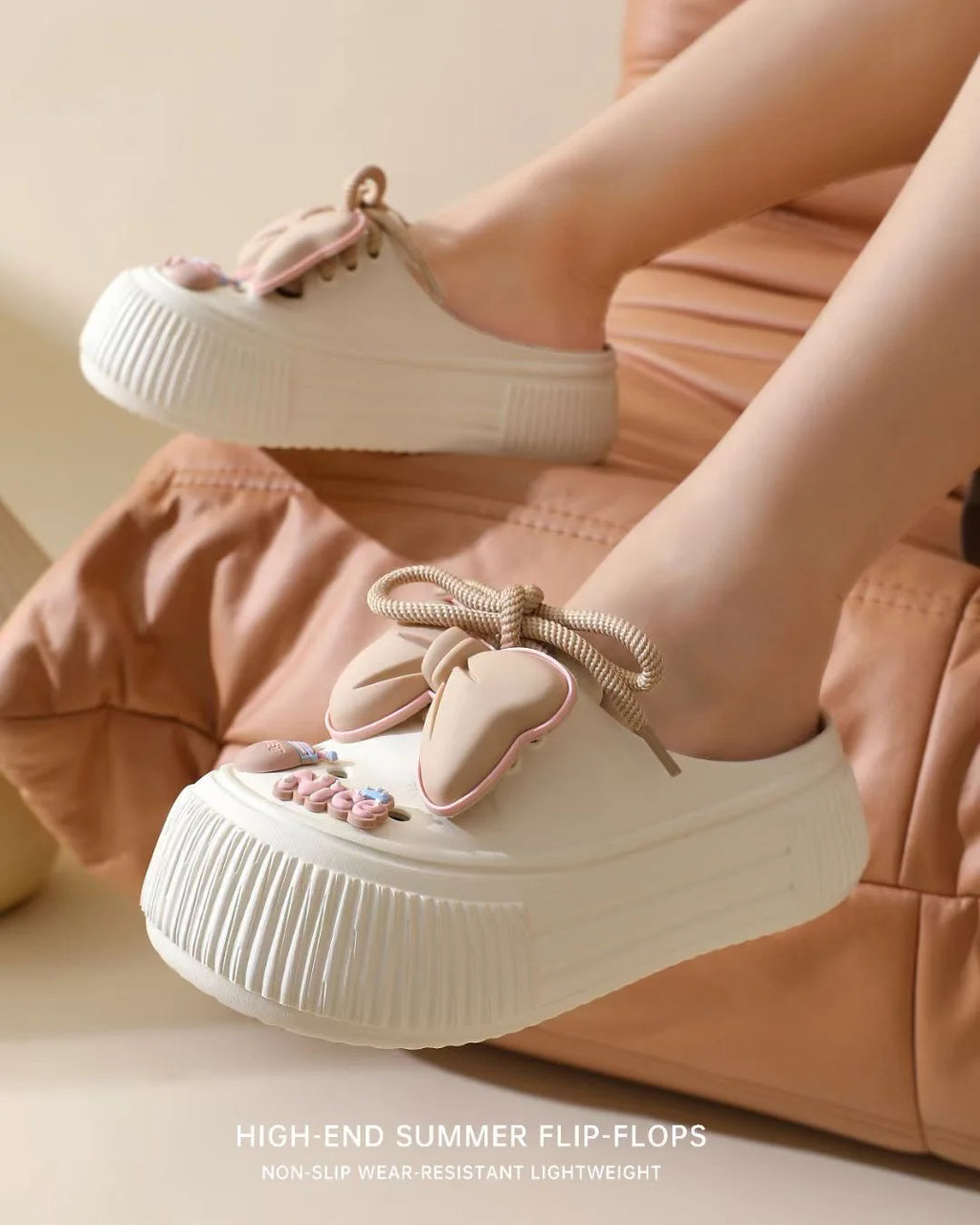 New Sandals DIY  Platform Sandals for Women 2025 Summer Thick Sole Beach Sandals Woman Flowers Non Slip EVA Clogs Garden Shoes