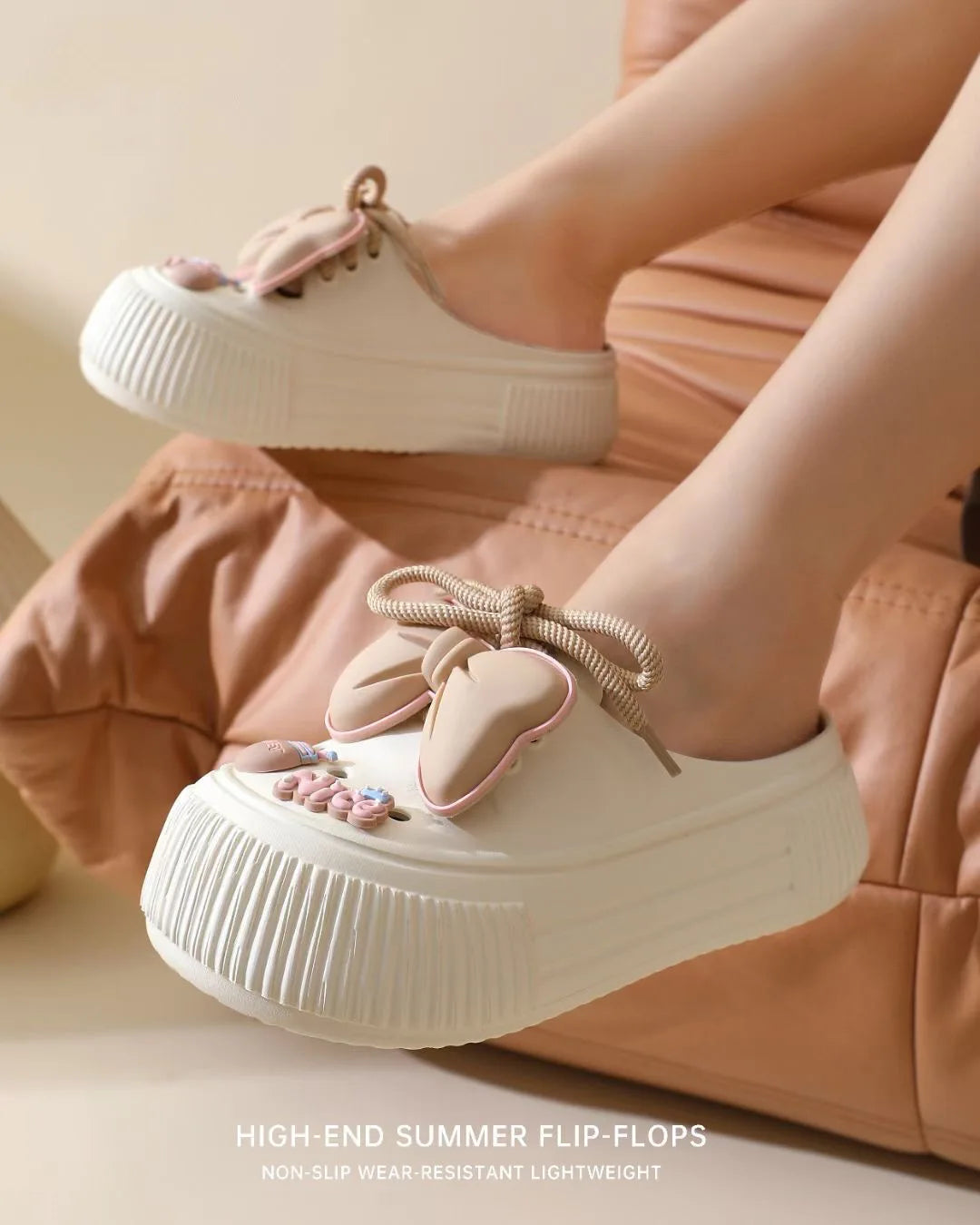 New Sandals DIY  Platform Sandals for Women 2025 Summer Thick Sole Beach Sandals Woman Flowers Non Slip EVA Clogs Garden Shoes