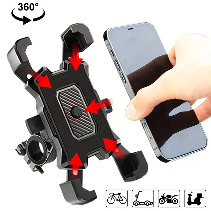 Bicycle Phone Holder Bike Accessories Motorcycle Adjustable Stand 360° Rotatable GPS Clip Cycling Mtb Accesories Bikes Sports
