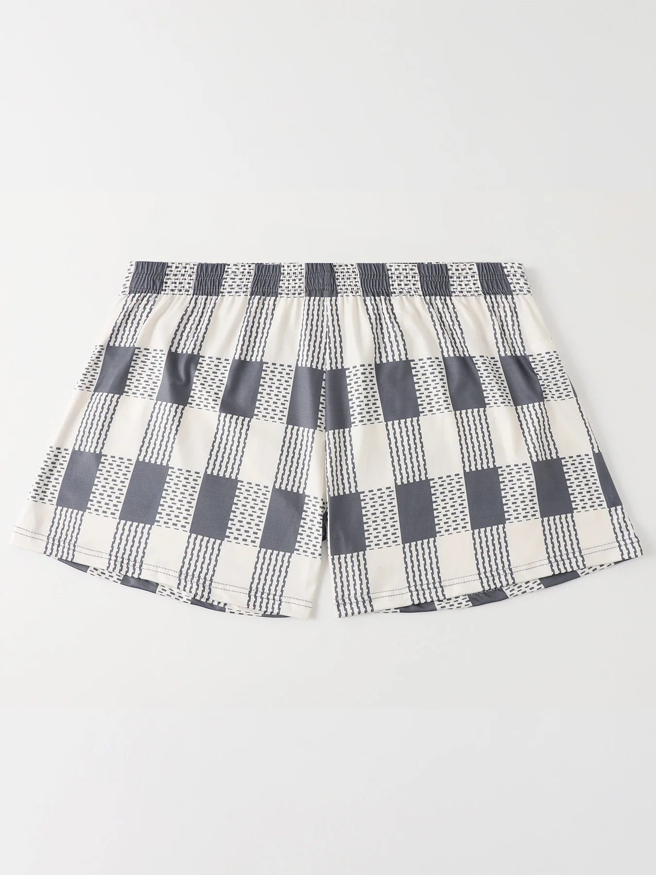 Men Panties Men's Polka Plaid Pants with Flat Corners Loose and Comfortable Skin Friendly Fat Pants Breathable Men Underpant