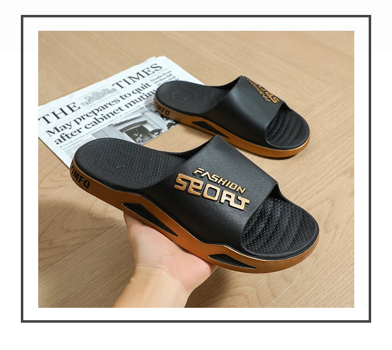 Slippers for men can be worn externally in summer. Trendy bathroom, bathroom, non-skid home, indoor, and home sandals for men