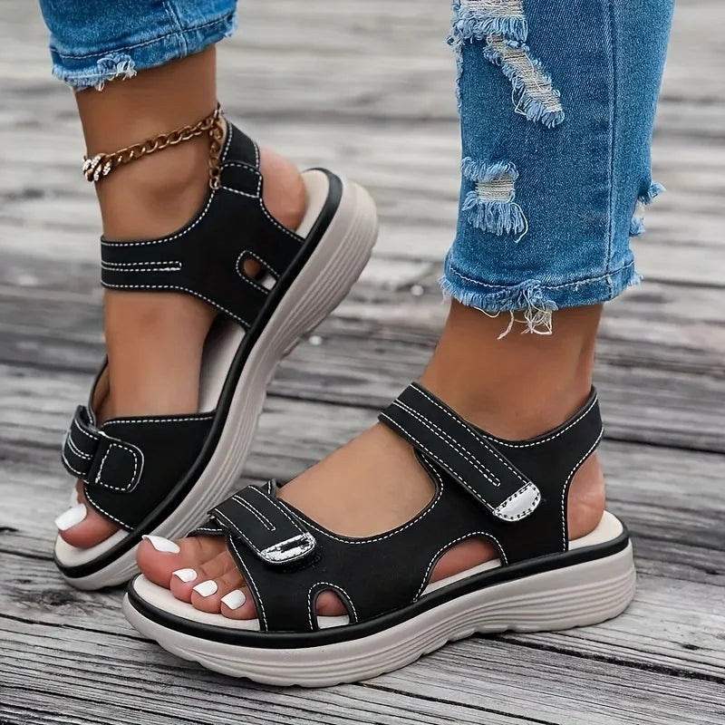 2025 New Summer Sandals Travel Women Shoes New Sandal Sole Durable Sandal Ladies Outdoor Beach Slippers Platform Sandals