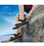 Men's Sandals 2022 Beach and Sea Casual Shoes Sandal for Men Summer Male New Slippers Wears Genuine Leather Man Flip Flops