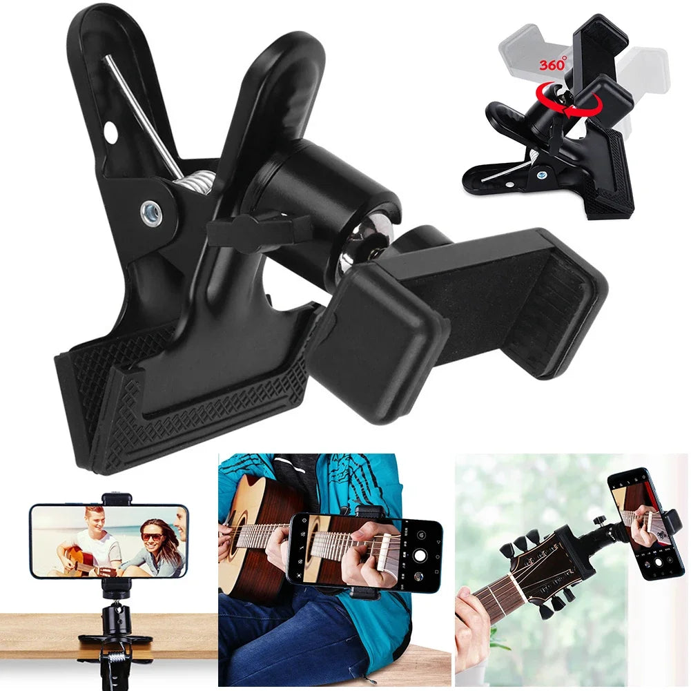 Mobile Phone Holder Stand Multifunctional Cell Phone Stand Clamp Guitar Head Phone Mount Musical Instrument Accessories