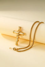 2024 New Luxurious Spoon Necklace Retro Snake Around Cross Stainless Steel Hollow Pendant Fashion Jewelry for Woman Man