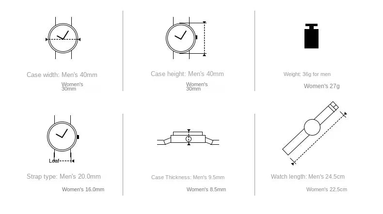 Famous Brand Couple Quartz Watch for Men Women Leather Belt Casual Fashion Wrist Watches Luxury Clock Wholesale