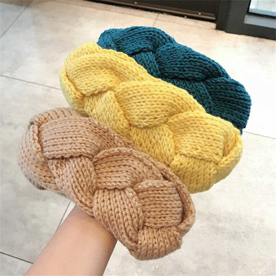 Winter Warm Headband for Women Cross Knitting Headbands Wool Knitted Elastic Headband Headwear Girls Hair Band Hair Accessories